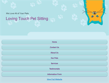 Tablet Screenshot of lovingtouchpets.com